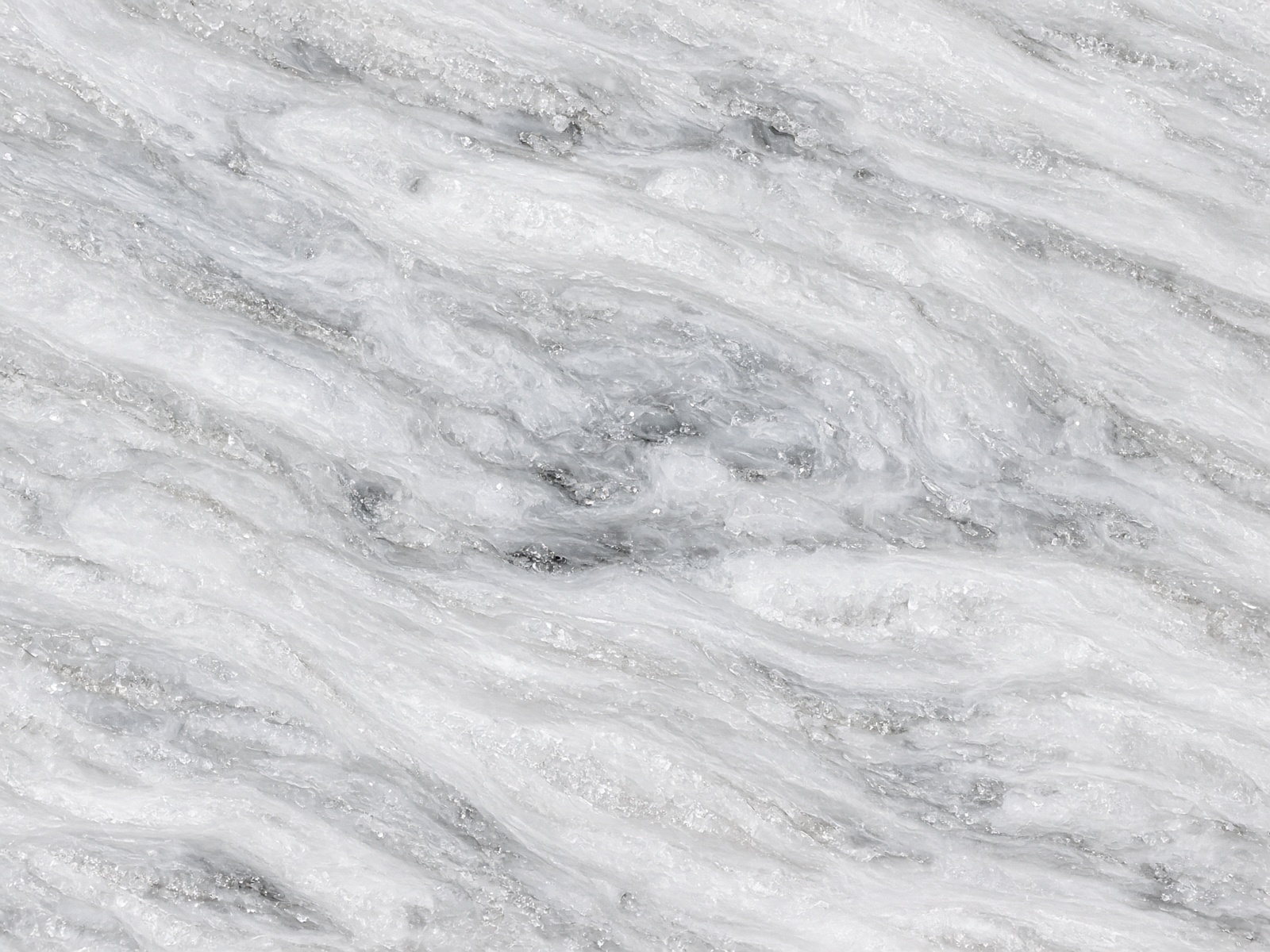 Super White quartzite — Soft gray-white, marble movement